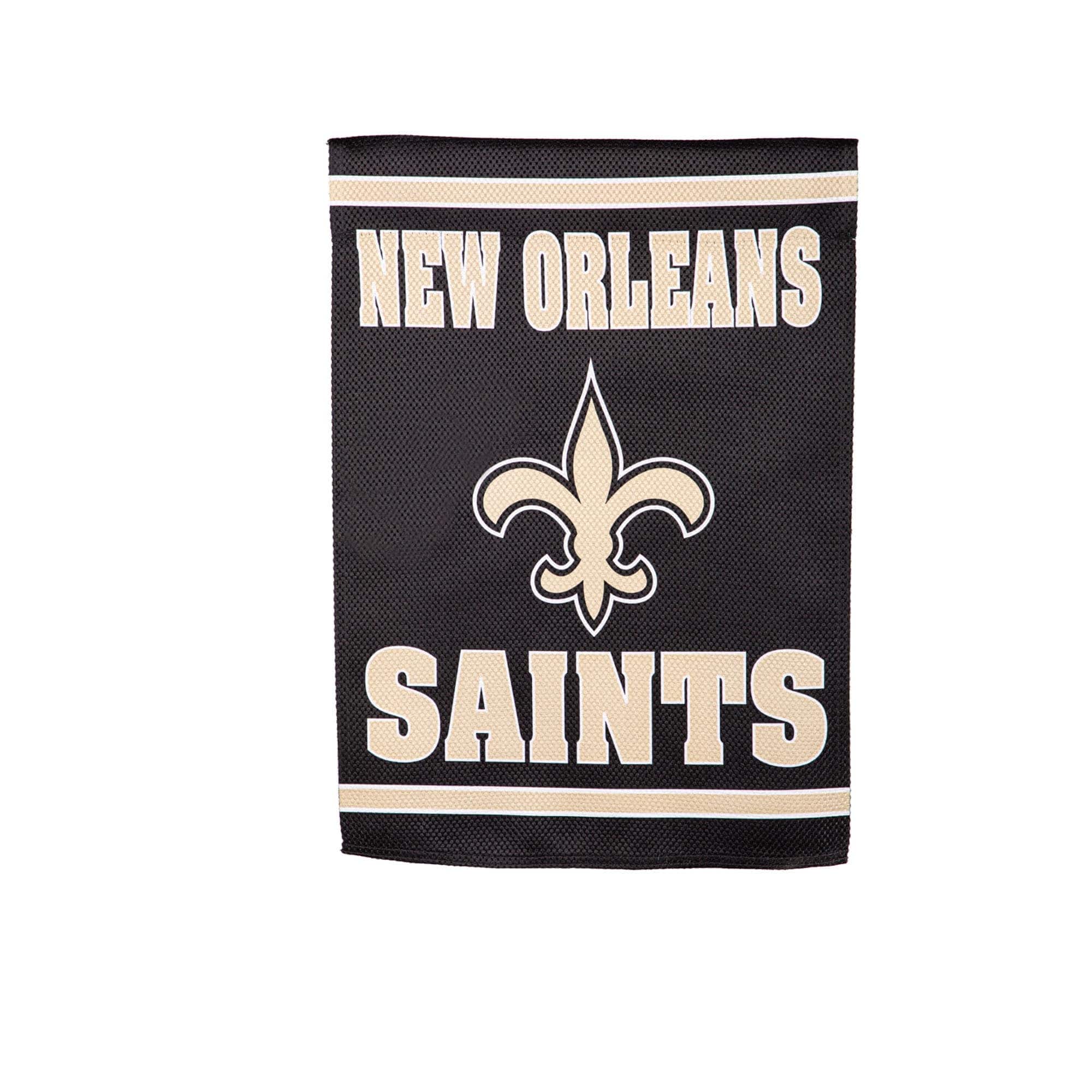 Evergreen Enterprises - New Orleans Saints 12.5" x 18" Double-Sided Embossed Suede Garden Flag - Multicolor