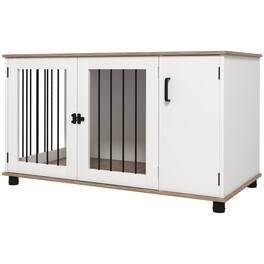 Pawhut - Crate Furniture Side End Table Indoor w/ Storage - Brown