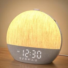 Dazzed Corner - Sunrise Alarm Clock, Digital Alarm Clocks Bedside - Ivory White