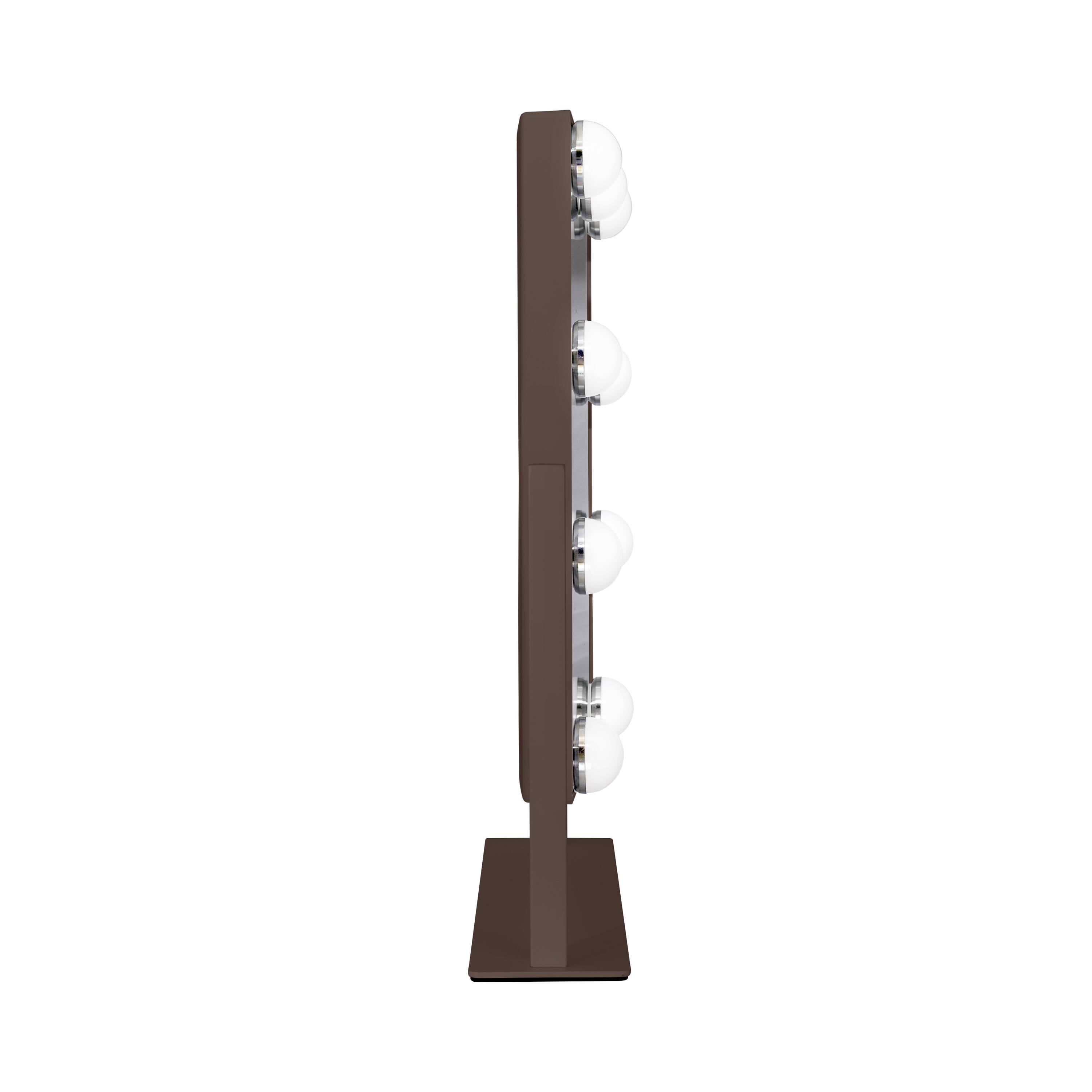 Alt View 2. Zadro - Zadro Hollywood Makeup Mirror - 12" x 14" - 9 LED Light Bulbs with Dimmable Brightness - Chocolate.