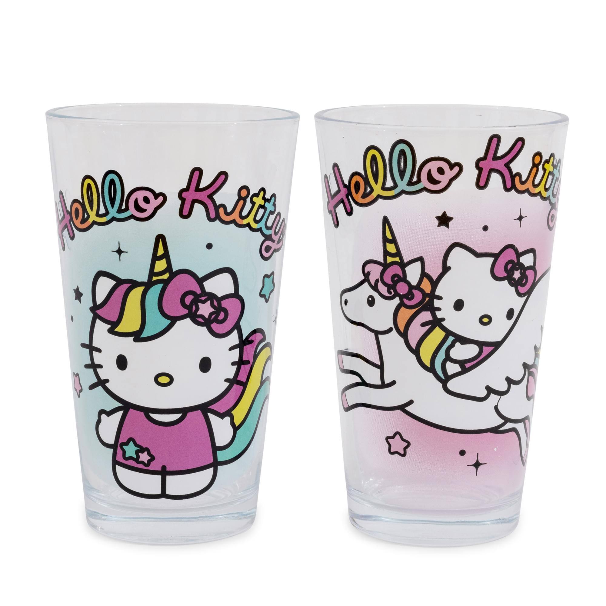 Silver Buffalo - Sanrio Hello Kitty Unicorn 16-Ounce Pint Glasses | Set of 2 - Clear price history on PriceWatchPro