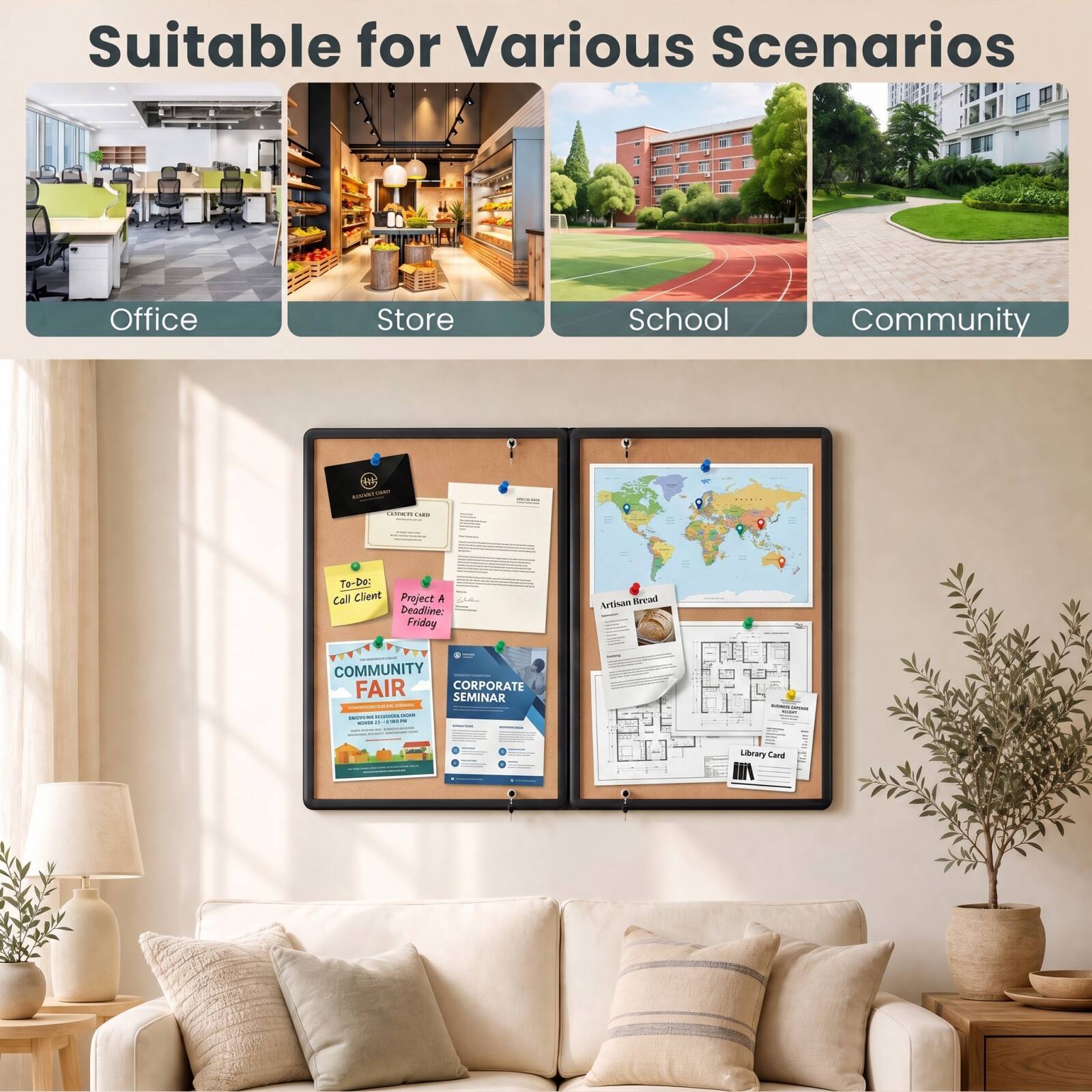 Suitable for Various Scenarios

Office
Store
School
Community

NOVOLE SAND

CLOCHER CARB

To-Do: Call Client Project A Deadline: Friday

Artisan Bread

COMMUNITY FAIR CORPORATE SEMINAR GOUGHTHONTOLHEAR.COM TRIPLINAL BOUTOGRA - - 3 1:30PM

Library Card