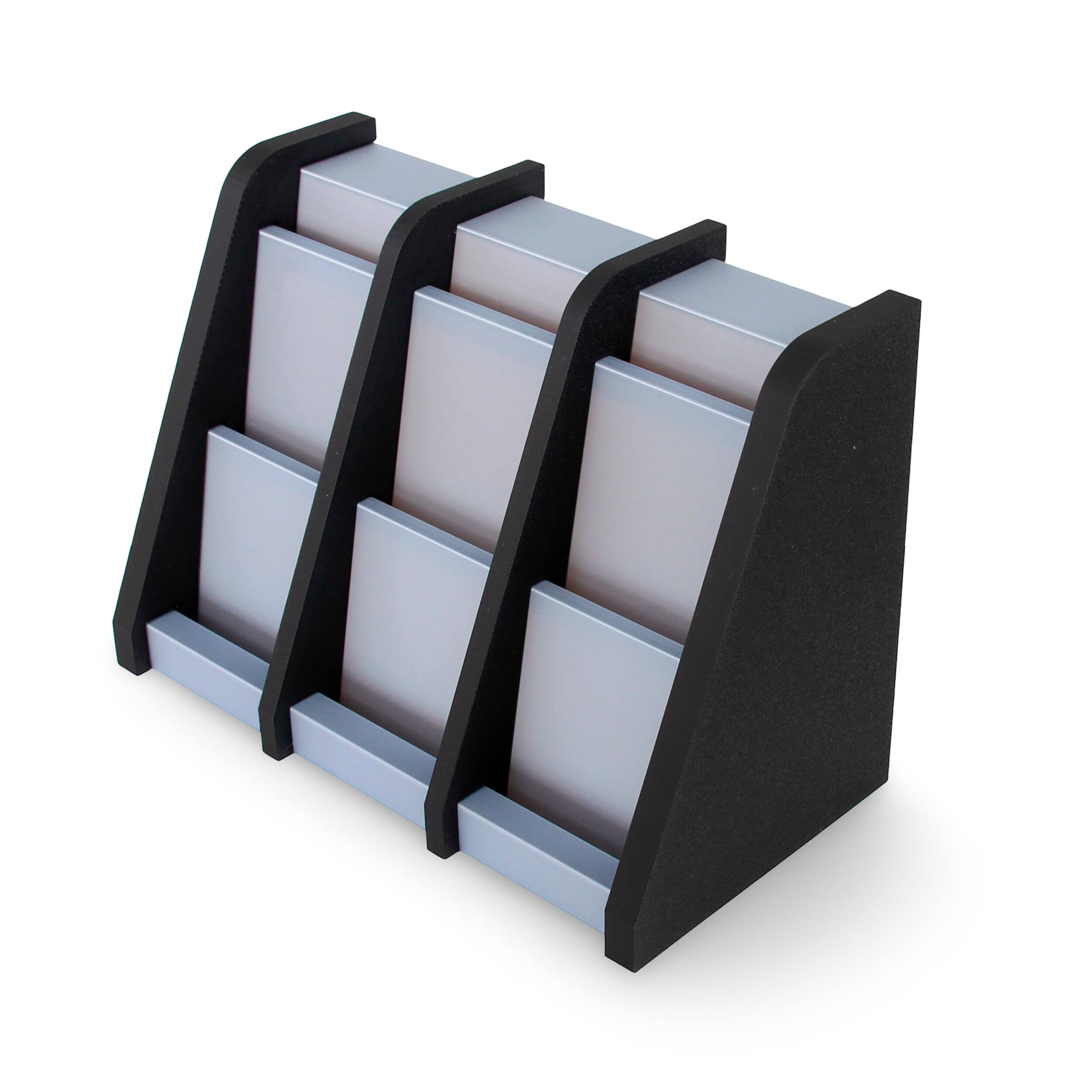 Alt View 3. CASEMATIX - Game Boy Cartridge Holder & Display Stand – Organizer for Original GameBoy & Game Boy Color Games, Holds 9 Cartridges - Black.