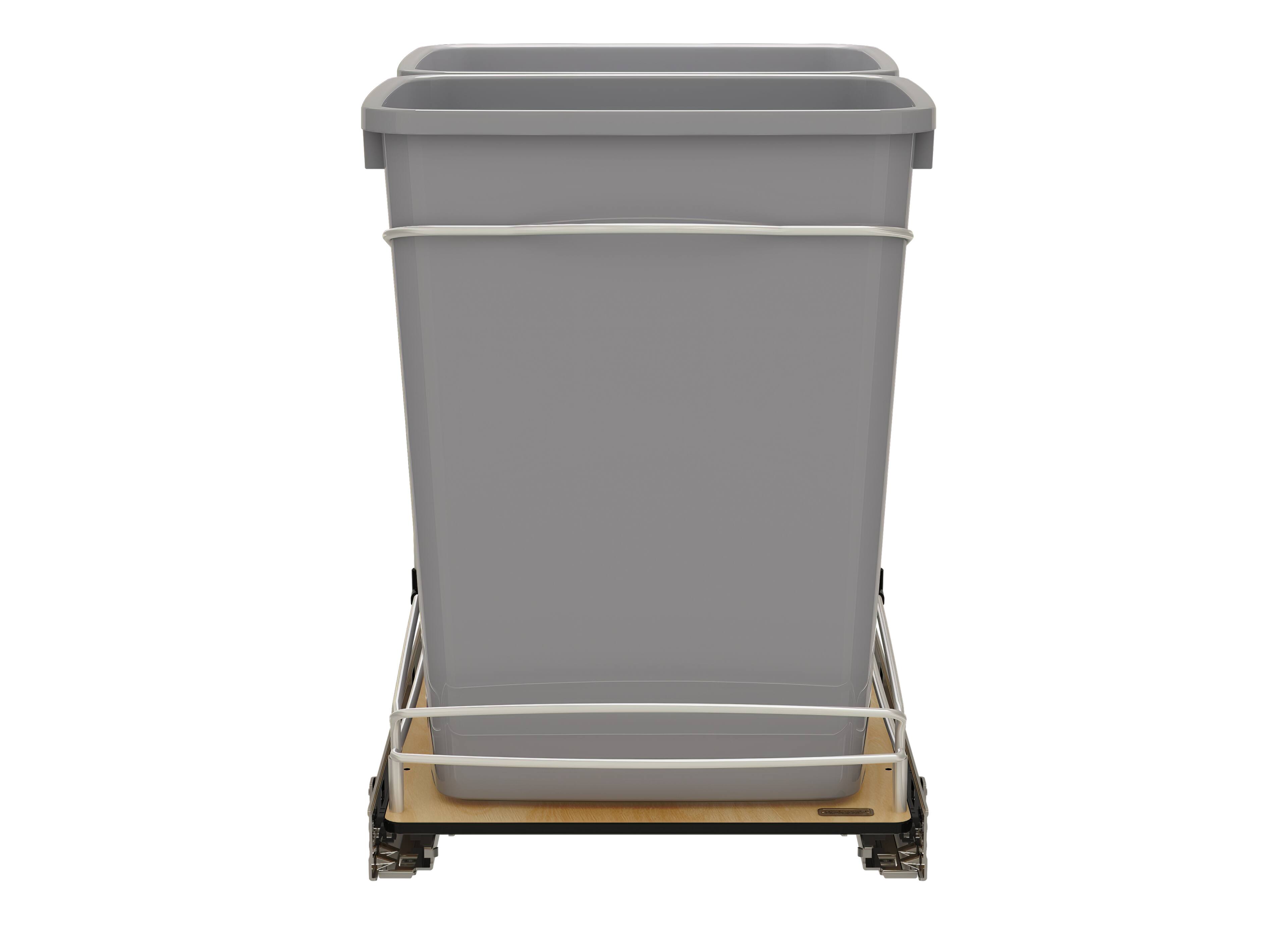Alt View 8. Rev-A-Shelf - Rev-A-Shelf Double 35 qt. Pullout Trash Containers, Gray, 54WC-1835SC-17-1 - Silver.