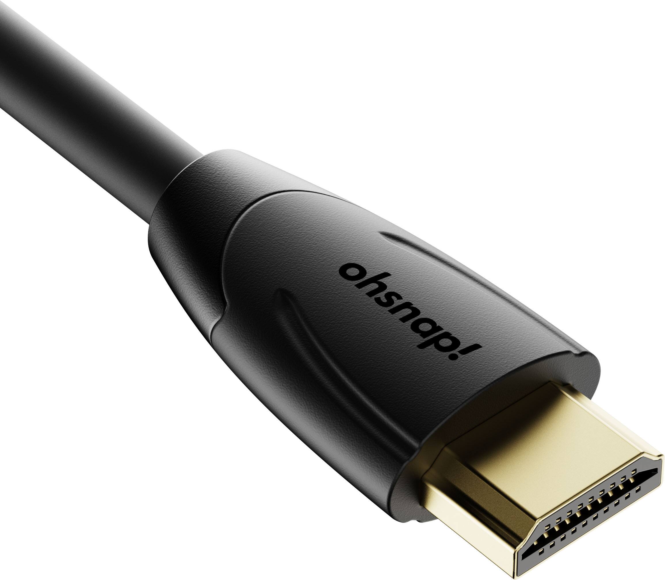 Angle. OhSnap - MCON 4K 60Hz  6.6 feet HDMI Cable - Black.