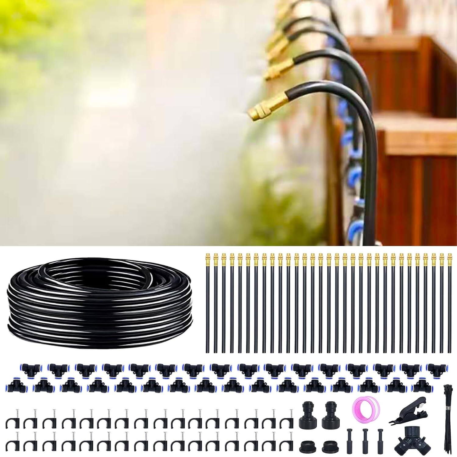 Front. Meraw - Meraw 360° Adjustable Drip Irrigation System with 32 Nozzles.