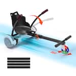 VEVOR - Hoverboard Seat Attachment, for 6.5" 8" 8.5" 10" Hoverboards, with LED Lights, Grips Control - Black