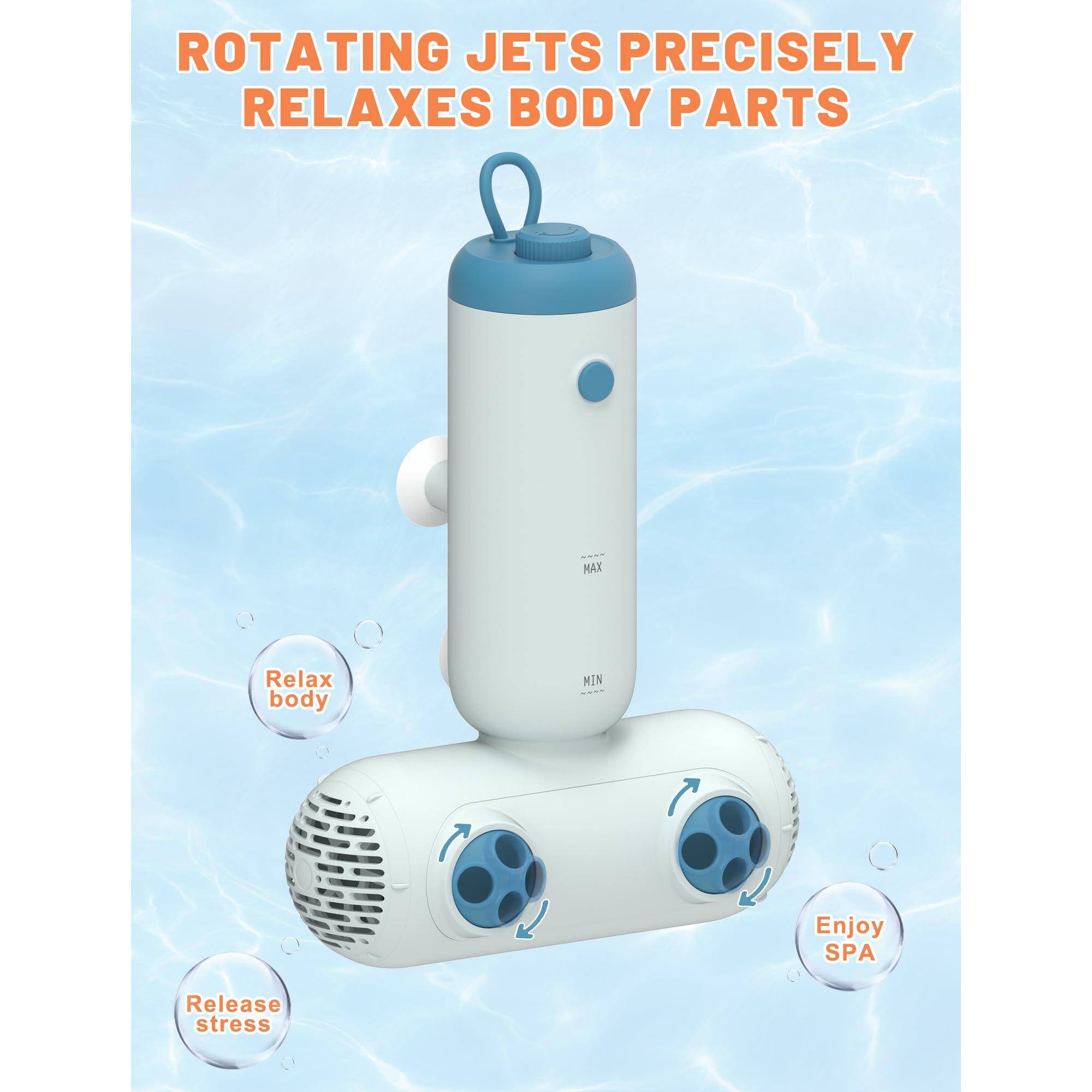 ROTATING JETS PRECISELY RELAXES BODY PARTS

- Relax body
- Enjoy SPA
- Release stress