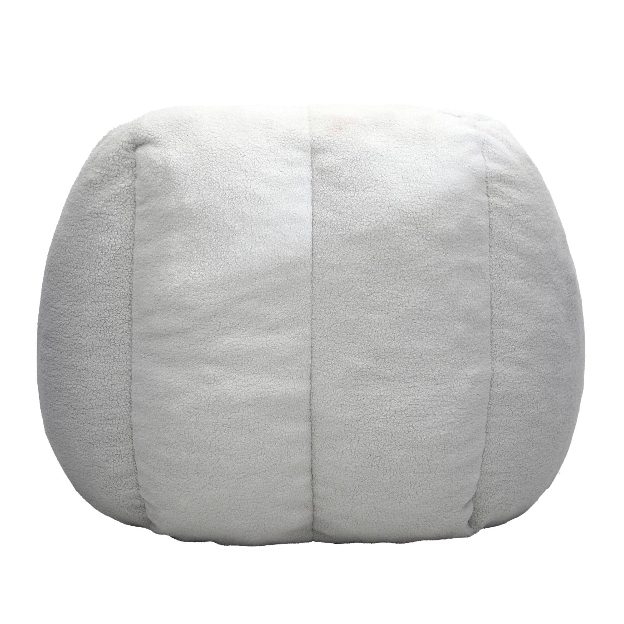 Alt View 6. GOODSILO - Large Faux Fur Bean Bag Chair with Memory Foam Filling for Ultimate Comfort and Support - White.