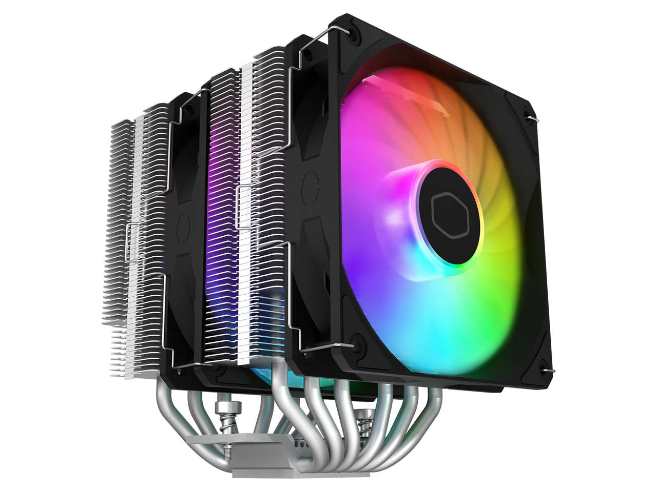 Cooler Master - Hyper 620S Dual Tower, Sync, 120mm Fan, 6 Heat Pipes, AMD/Intel Compatible (RR-D6NA-17PA-R1) - ARGB