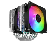 Front. Cooler Master - Cooler Master Hyper 620S Dual Tower, ARGB Sync, 120mm Fan, 6 Heat Pipes, AMD/Intel Compatible (RR-D6NA-17PA-R1) - ARGB.