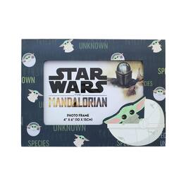 Silver Buffalo - Star Wars Mandalorian Child Unknown Species 4 x 6 Inch Die Cut Photo Frame - Blue