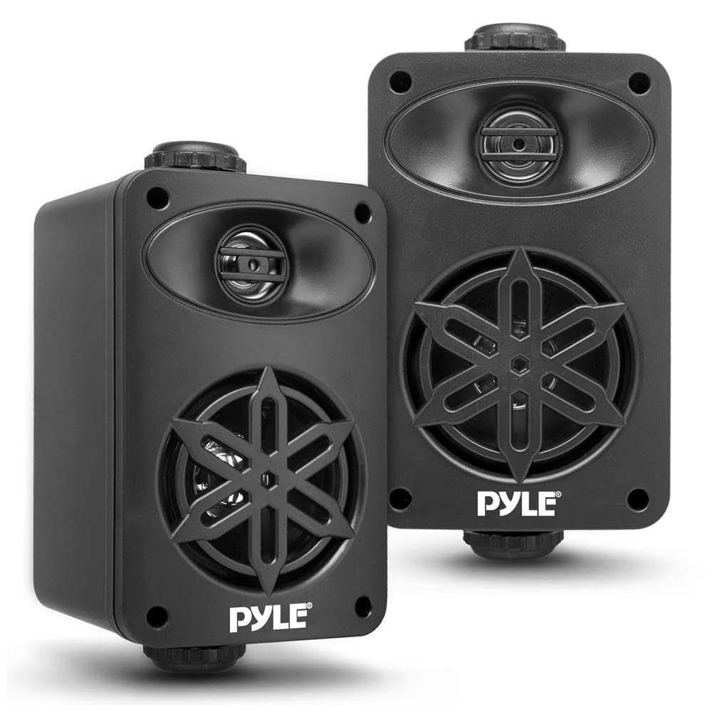 "Pyle - 3.5"" Indoor/Outdoor Weatherproof Speakers, Pair, 200W 2-Way Wall Mount Speakers - Black" price history on PriceWatchPro