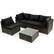 Alt View 7. Costway - 5PCS Patio Rattan Furniture Set Cushioned Sofa Chair Coffee Table - Black.