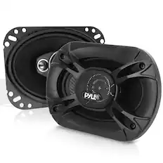 Front. Pyle - Pyle PL6183BK 3-Way Universal Car Stereo Speakers, 400W, 6” x 8” Triaxial, Quick Replacement (Pair).