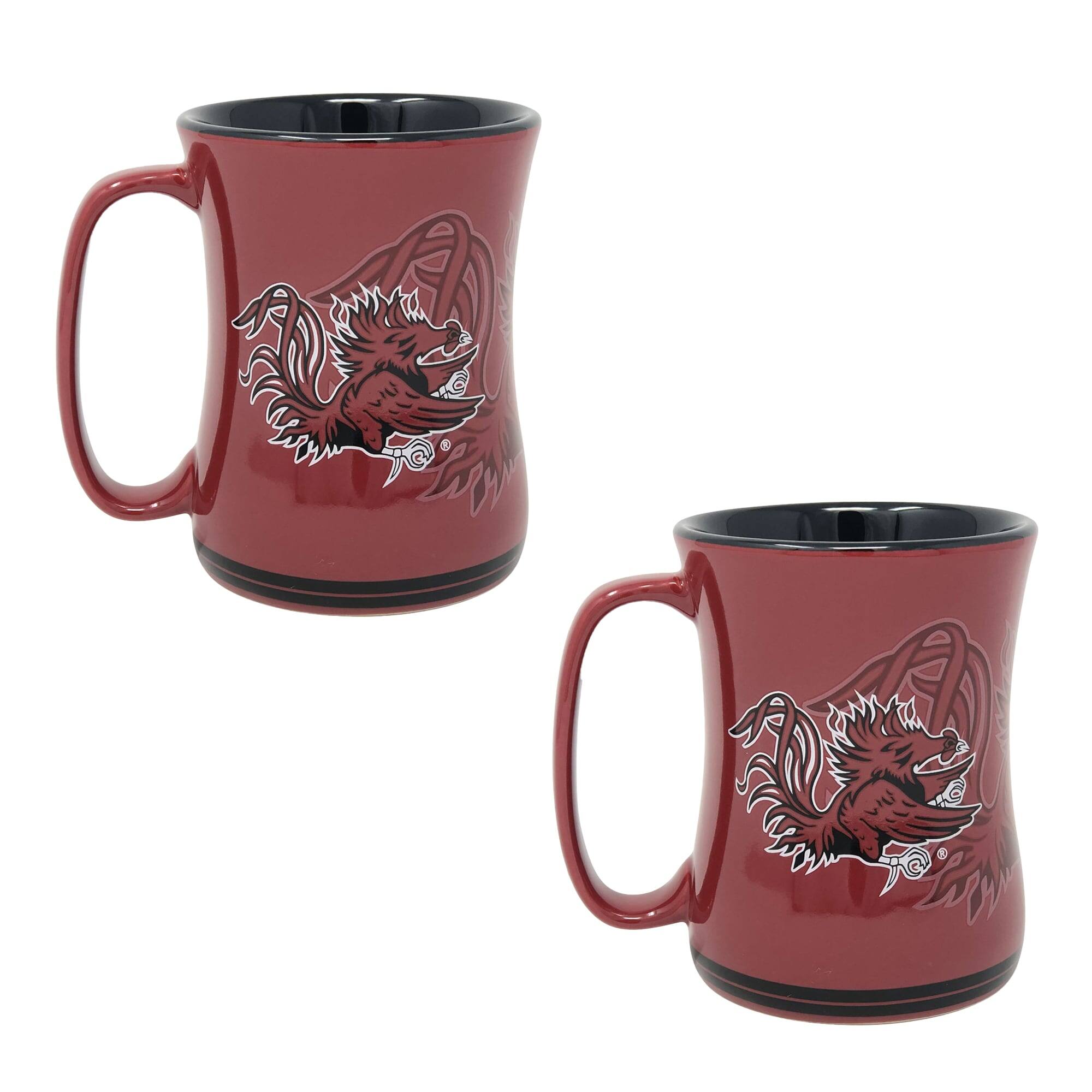 Alt View 1. Indigo Falls - South Carolina Gamecocks 16oz. Sculpted Barista Mug Two-Pack - Maroon.