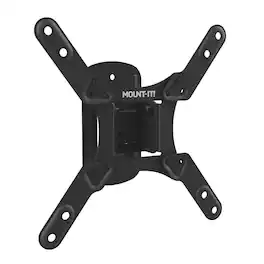 Mount-It! - Single Stud Tilt & Swivel TV Wall Mount for 17–50" – Compact, Full Motion, VESA Compatible, Easy Install - Black