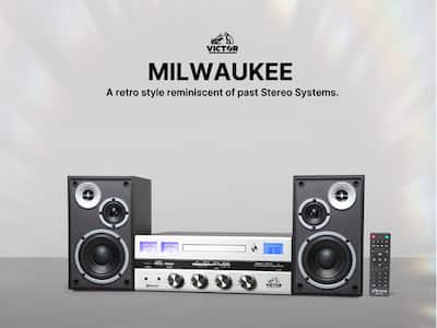 Victor Audio Victor Milwaukee Desktop Stereo System Black VDTS Victor Audio Victor Milwaukee Desktop Stereo System Black VDTS