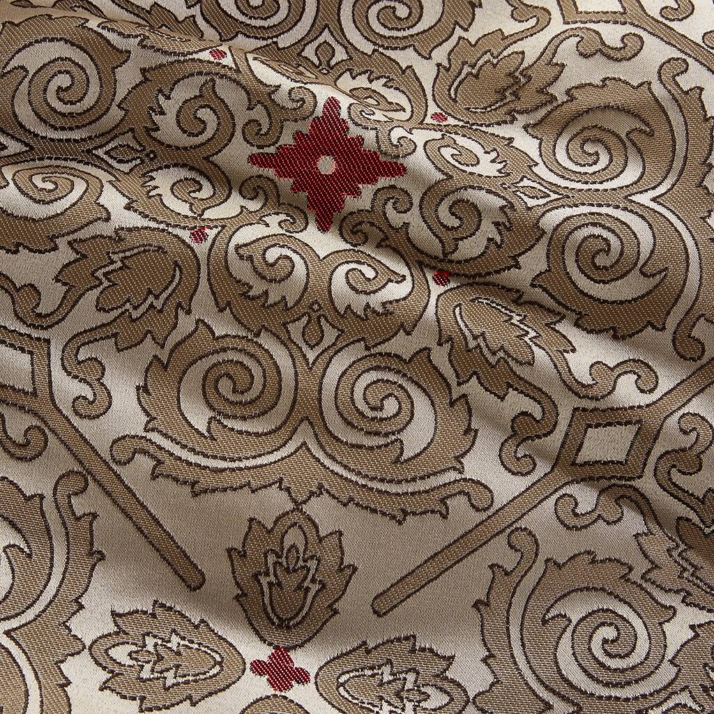 Alt View 1. TinyHomie - Cal King 7 Piece Jacquard Comforter Set with Throw Pillows - Red.