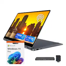 Samsung - Galaxy Book4 2-in-1 15.6" Touchscreen Laptop,Intel 7 150U,16GB RAM,2TB SSD+160GB Dock Station,Win 11 Pro - Gray