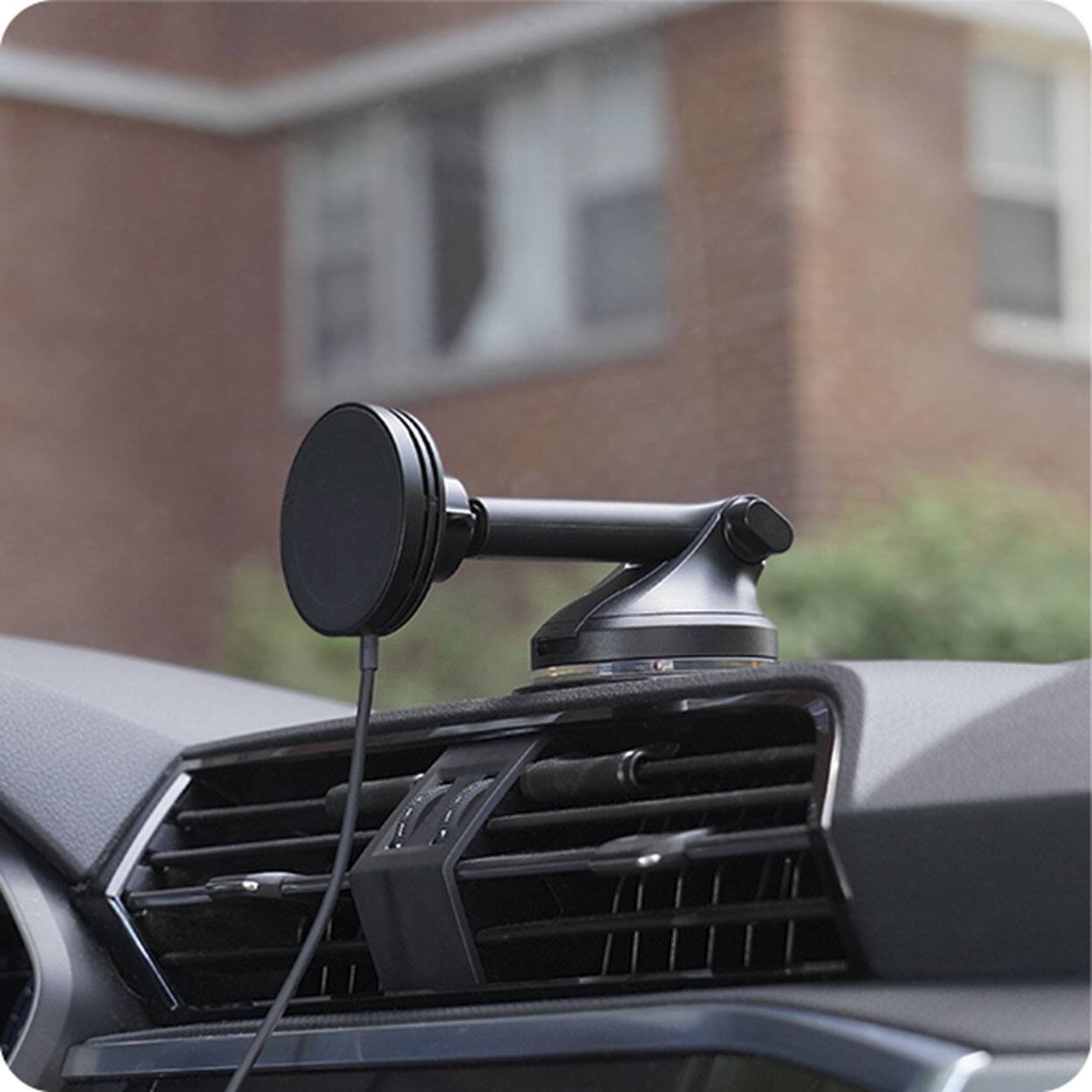 Alt View 16. iOttie - Velox Qi2 Wireless Dashboard & Windshield Car Mount - Carbon Black.