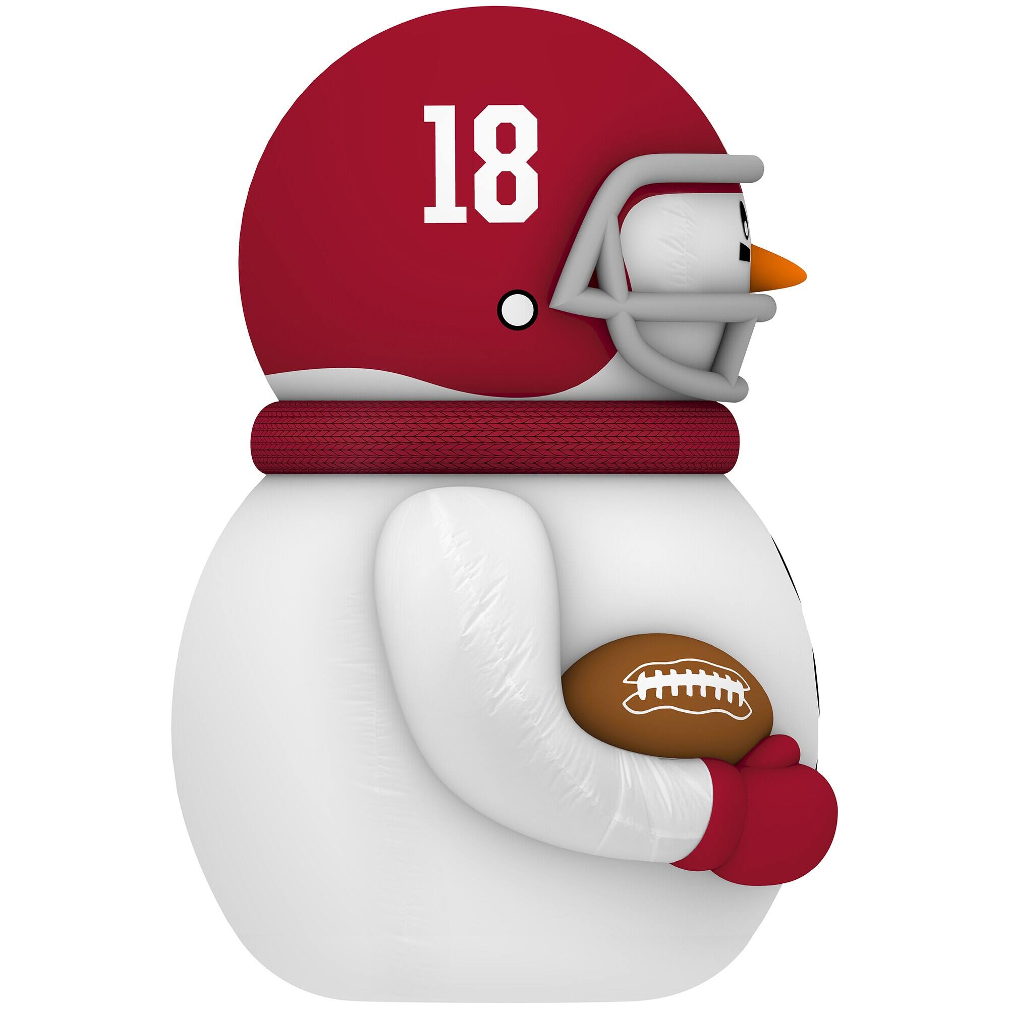 Alt View 2. Sporticulture - Alabama Crimson Tide Inflatable Snowman Player - Red.