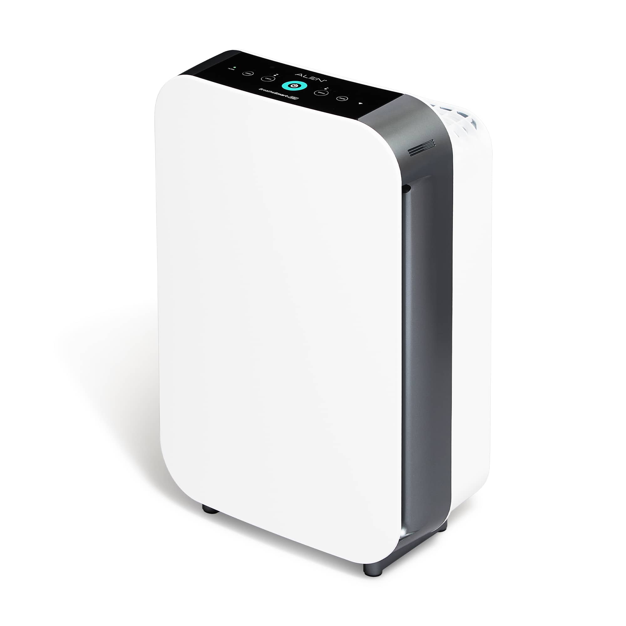 Left. Alen - BreatheSmart 35i Air Purifier with Fresh HEPA Filter with Carbon - Ideal for Odor Control in 500-1,000 Sq. Ft. - White.