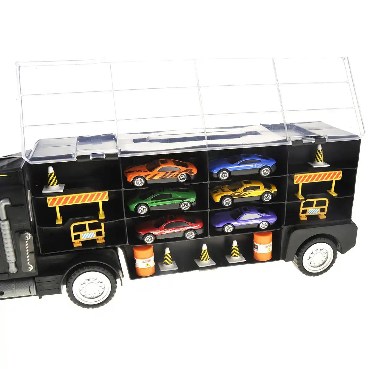 Left. JuzToys - Transport Car Carrier Truck Toy - Multi.