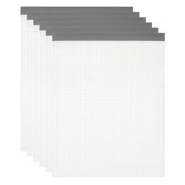Unique Bargains - 6pcs B5 Legal Pads 7x10 Inch, 70 Sheets Notepads Graph Grid Chinese Memo Paper Tablet Kraft Cover - White