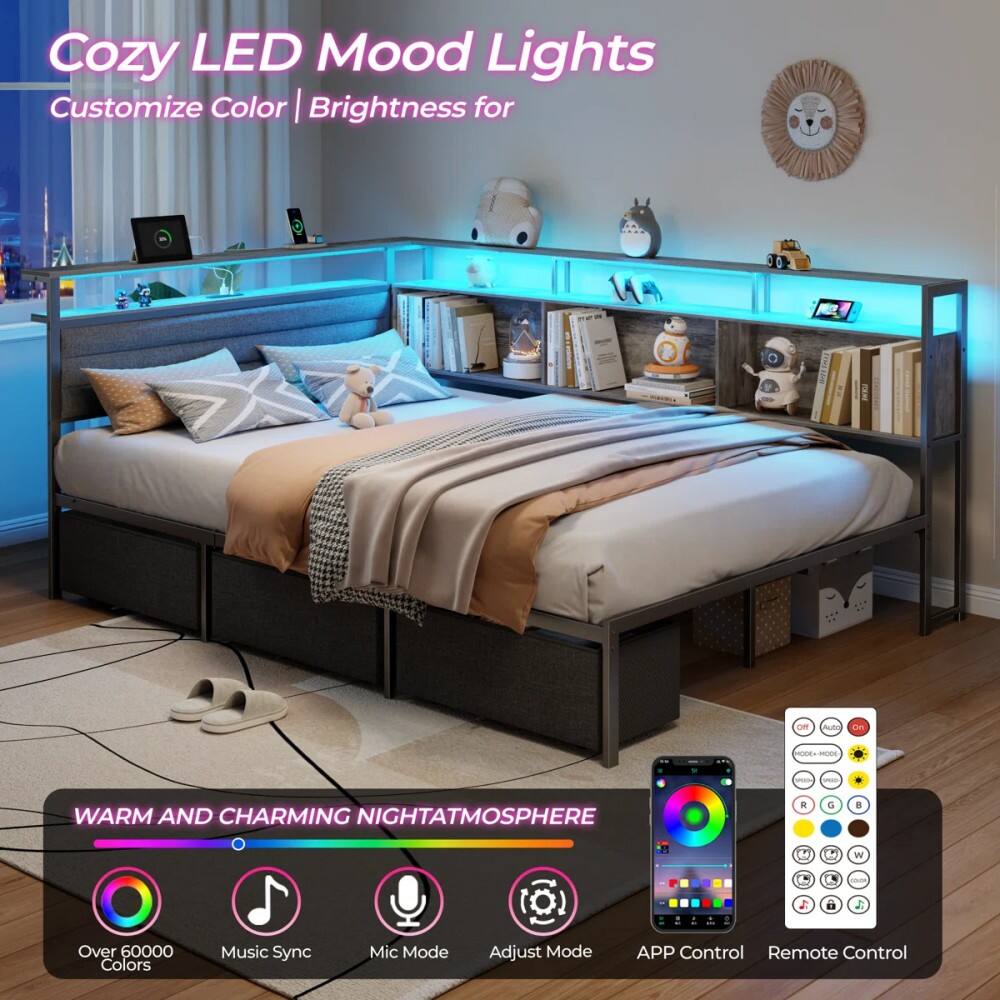 Cozy LED Mood Lights Customize Color | Brightness for 1 OR 2

WARM AND CHARMING NIGHT ATMOSPHERE

Over 60000 Colors Music Sync Mic Mode Adjust Mode APP Control Remote Control