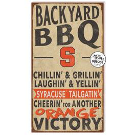 Jardine - Syracuse Orange 11'' x 20'' Indoor/Outdoor BBQ Sign - Tan