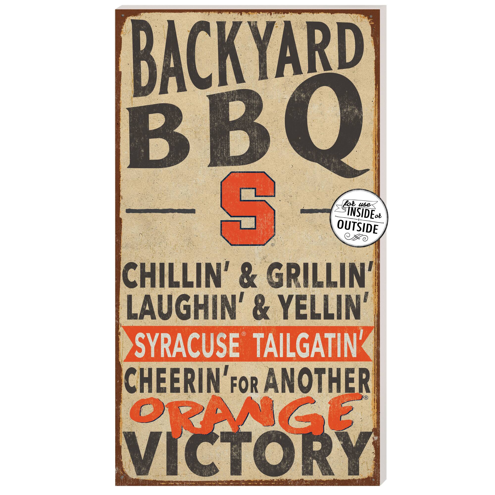 Syracuse Orange 11'' x 20'' Indoor/Outdoor BBQ Sign