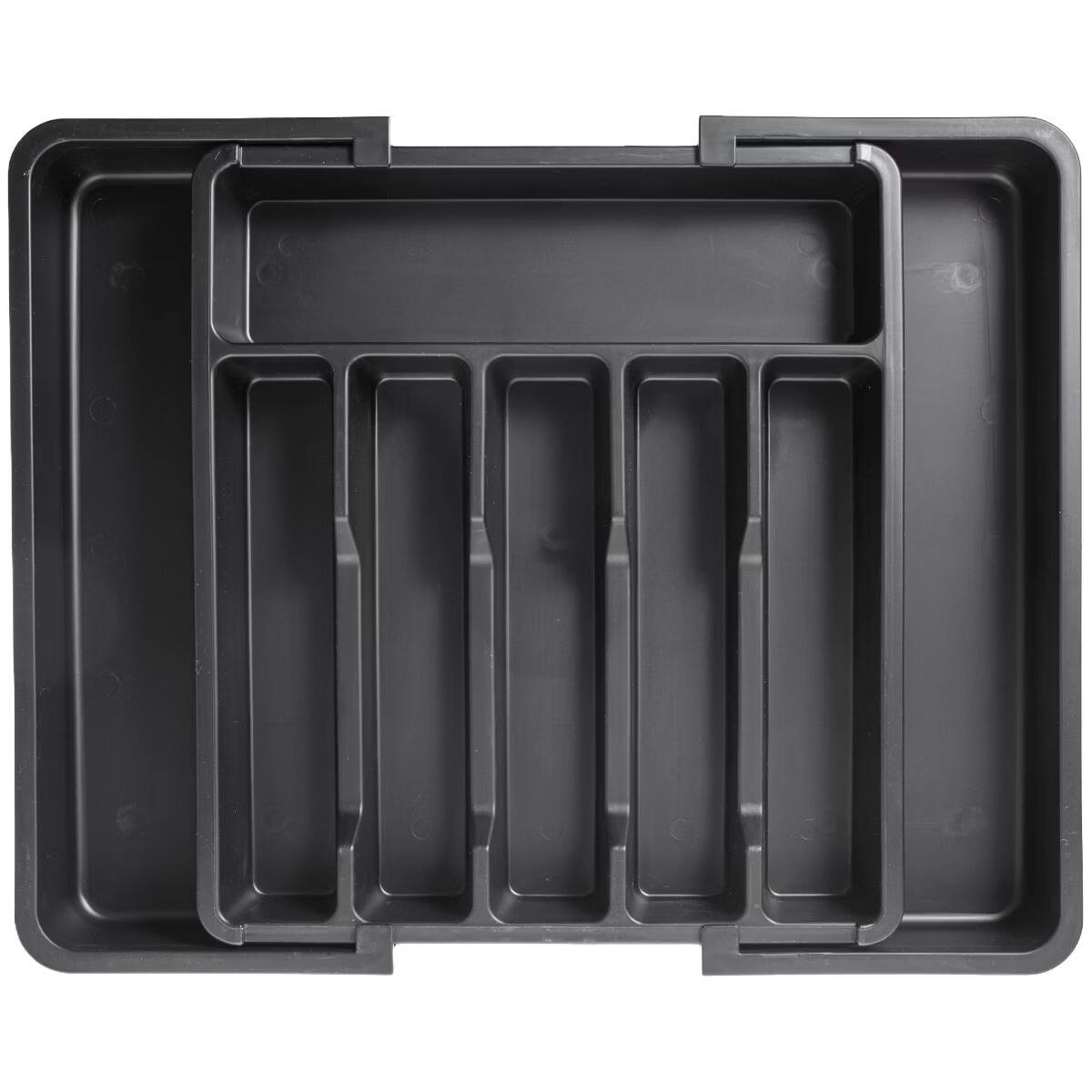 Front. Luminuxe - Expandable Silverware and Utensil Drawer Organizer with 8 Compartments – Space-Saving Kitchen Storage,.