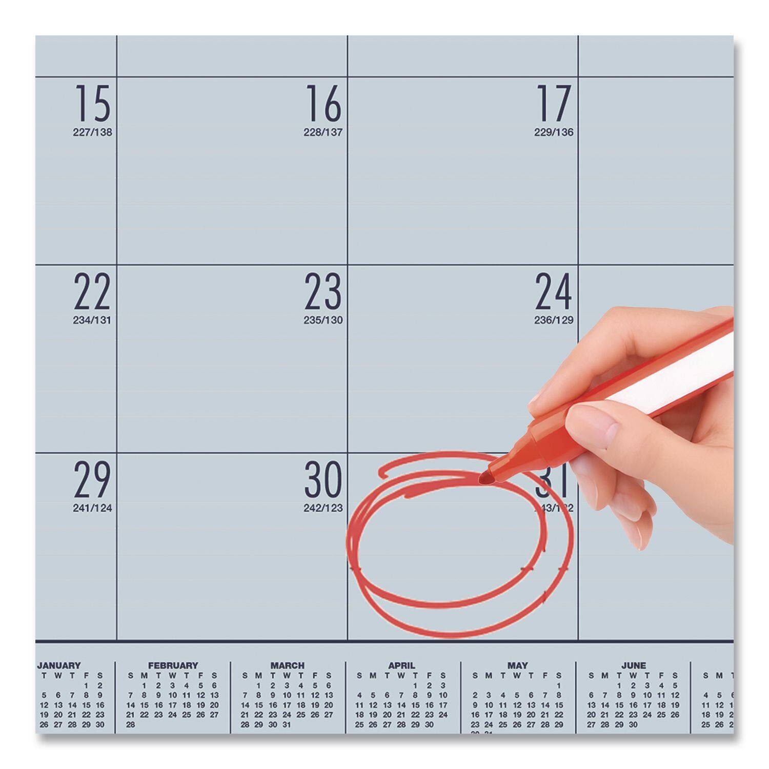 15 227/138  
16 228/137  
17 229/136  
22 234/131  
23 235/130  
24 236/129  
29 241/124  
30 242/123  
31 243/122  

JANUARY  
T W S  
2 6 9 12 13 14 15 16 19 20 21 22 23 26 27 28 29 30  

FEBRUARY  
S M T W T  
5 2 3 7 10 12 13 14 15 16 17 18 19 20 21 22 23 24 25 26 27 29  

MARCH  
S M W S  
2 3 4 9 10 11 12