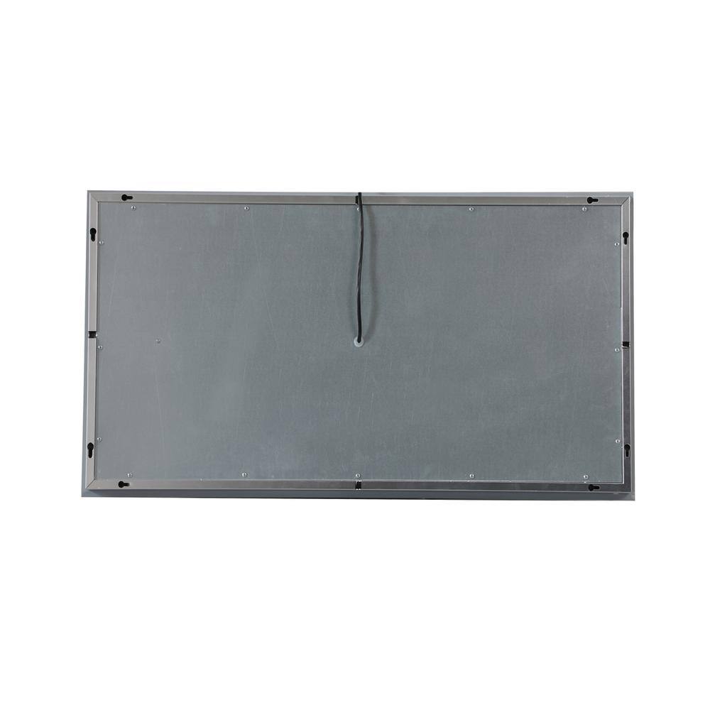 Angle. Elegant Decor - Helios 18in x 30in Hardwired LED mirror - Silver.