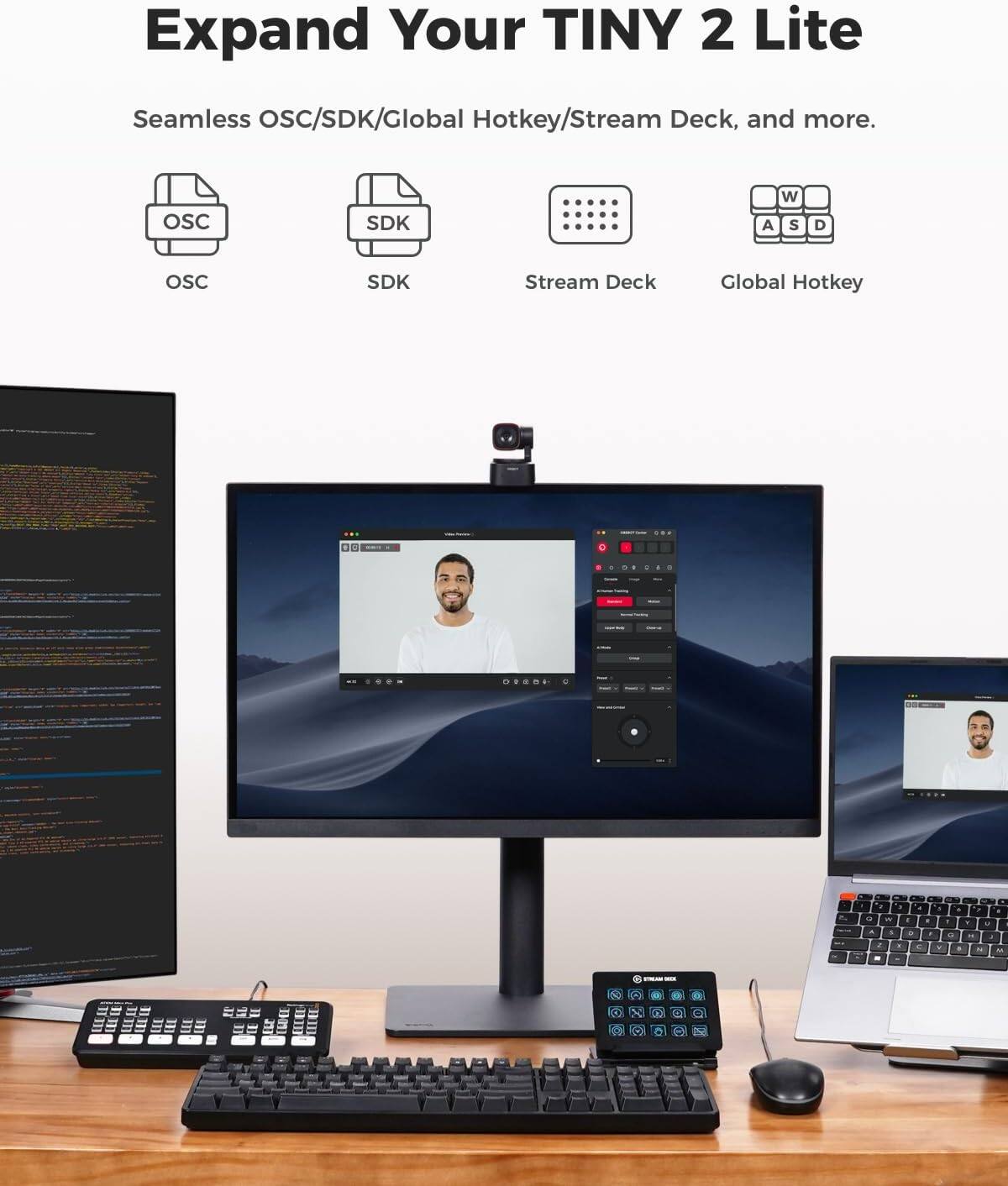 Expand Your TINY 2 Lite

Seamless OSC/SDK/Global Hotkey/Stream Deck, and more.

OSC
SDK
Stream Deck
Global Hotkey

VIMAN MILK
10