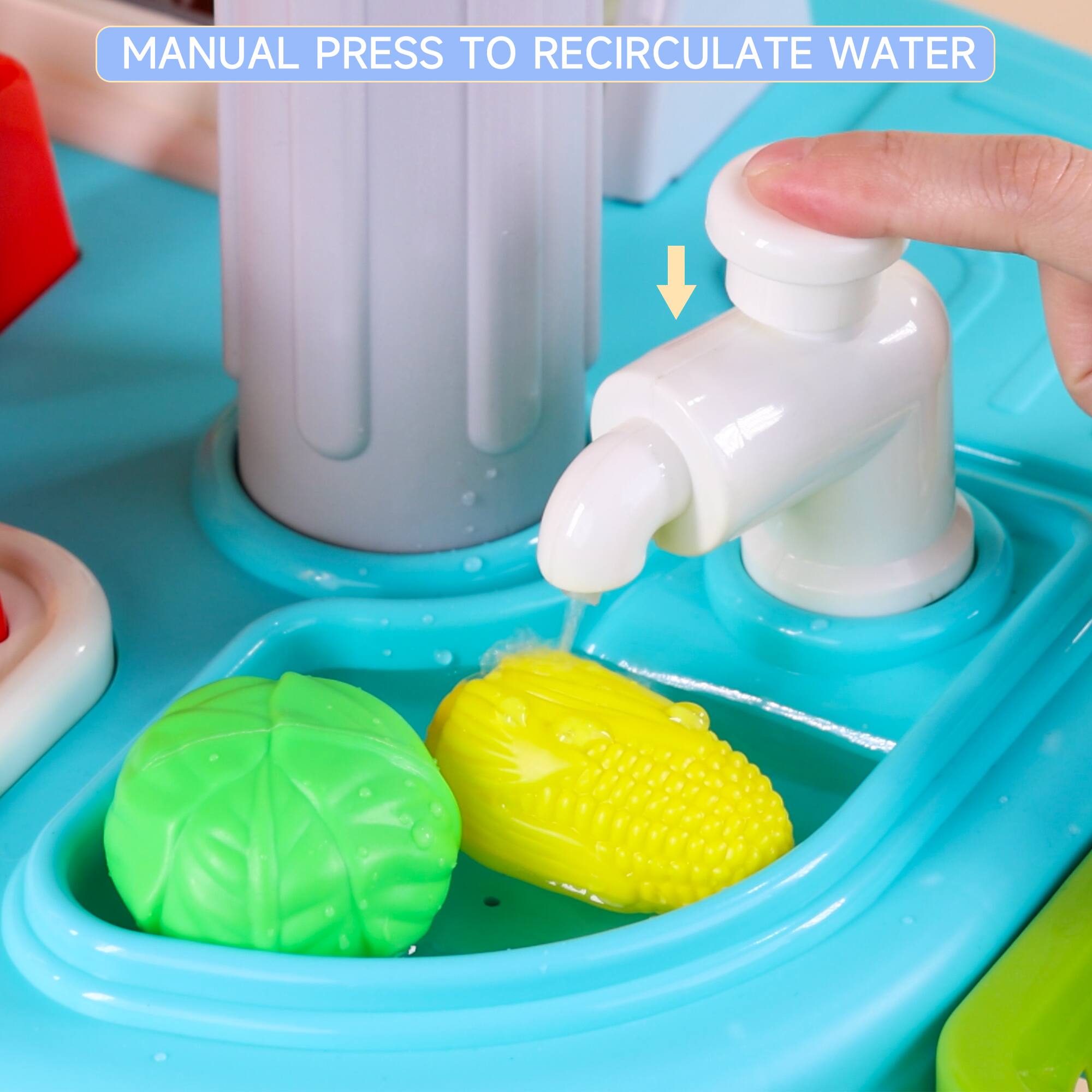 MANUAL PRESS TO RECIRCULATE WATER