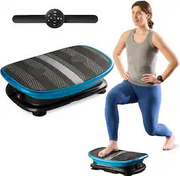 LifePro - VibraAI Curved Vibration Plate Exercise Machine with Voice Control for Full Body Recovery - Black