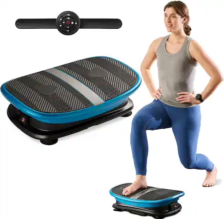 Front. LifePro - LifePro VibraAI Curved Vibration Plate Exercise Machine with Voice Control for Full Body Recovery - Black.