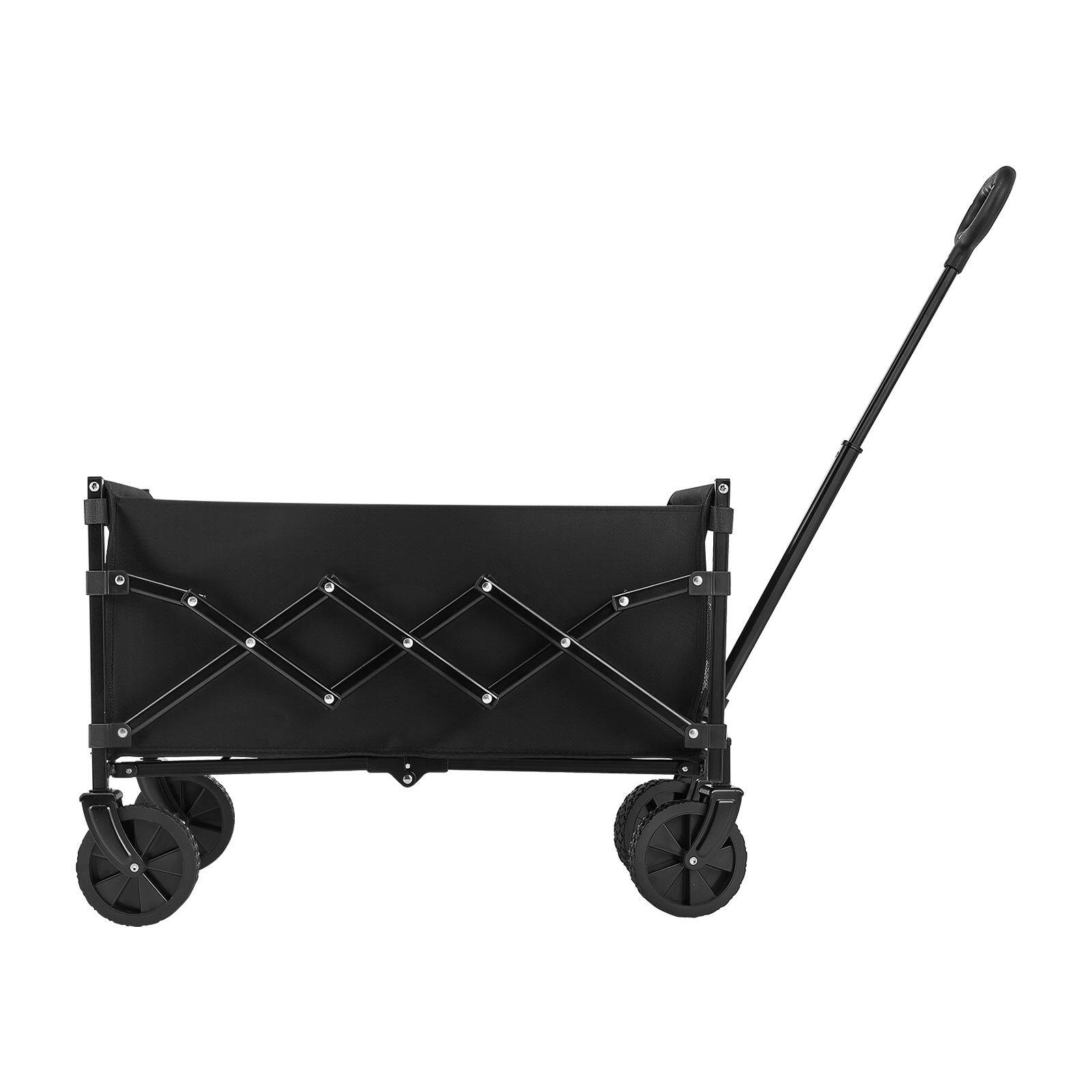 Alt View 3. Loheer - Loheer Collapsible Wagon Cart 120L 225lbs Heavy Duty Folding Outdoor Utility Camping Cart with All Terrain Wheels Black.