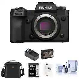 Bundle - Fujifilm - X-H2 Mirrorless Digital Camera Body, Black with Essential Kit