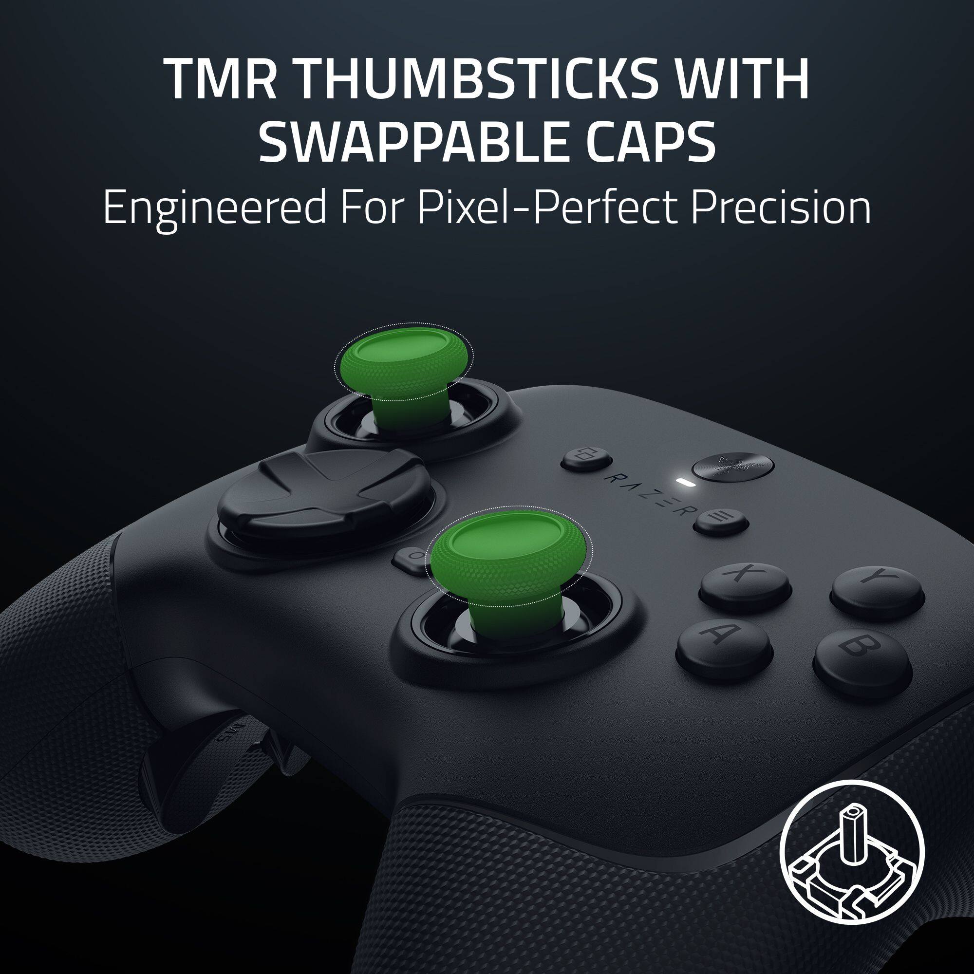 TMR Thumbsticks with Swappable Caps Engineered for Pixel-Perfect Precision