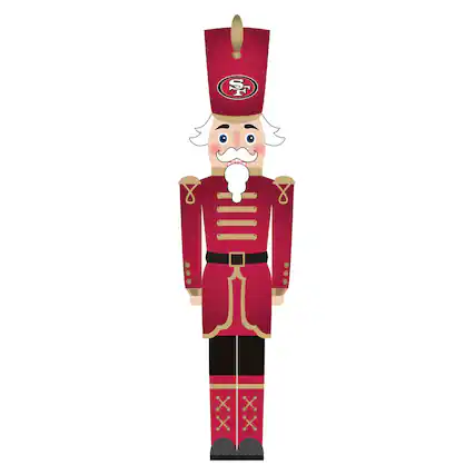 Front. Fan Creations - San Francisco 49ers 46" Nutcracker Leaner - Multicolor.