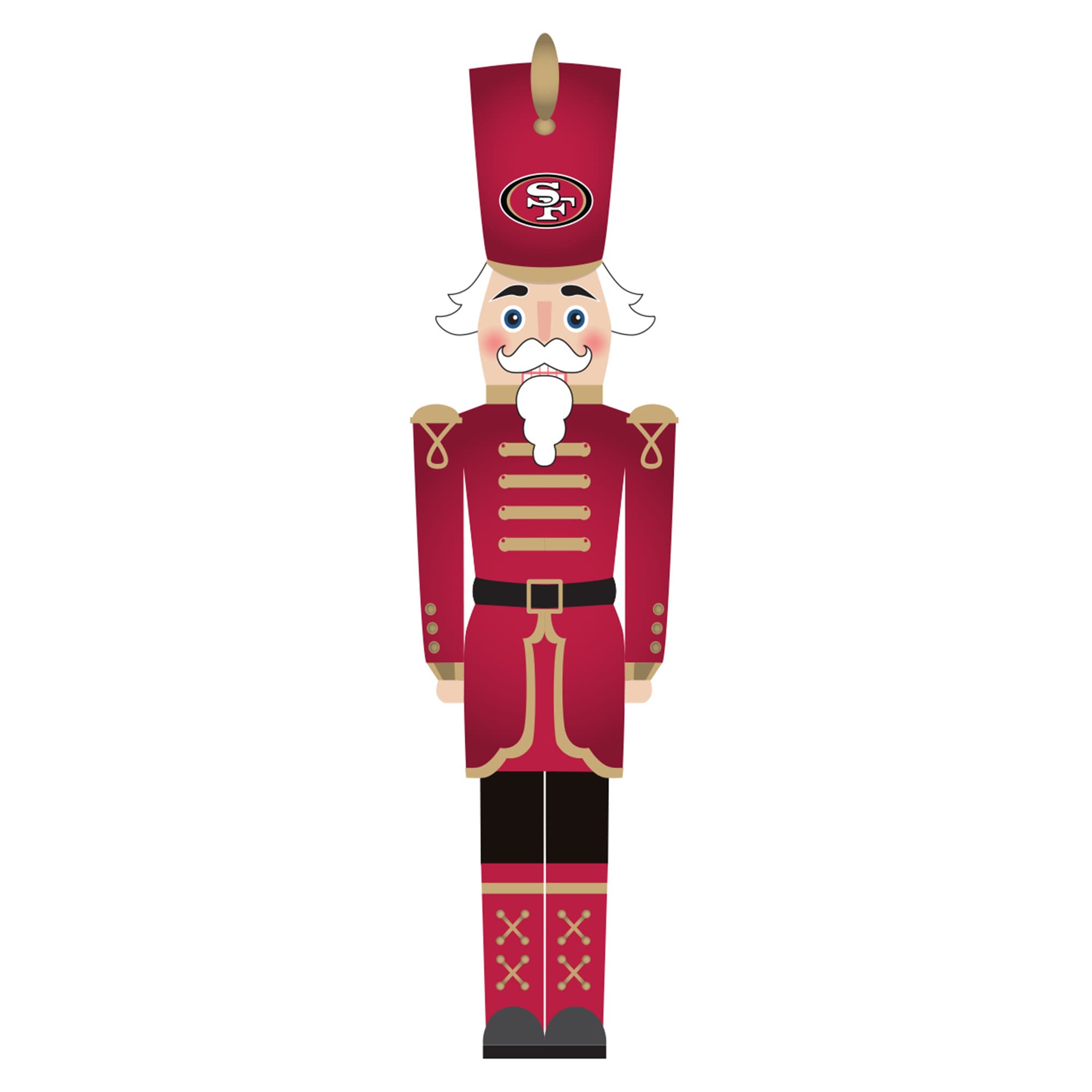 Front. Fan Creations - San Francisco 49ers 46" Nutcracker Leaner - Multicolor.