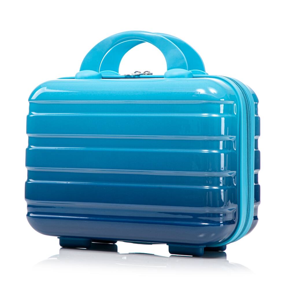 Alt View 10. Ropilly - Ropilly 2 Piece Luggage Set Carry On Suitcase Gradient Color Hard Case Luggage - Navy+Light Blue.