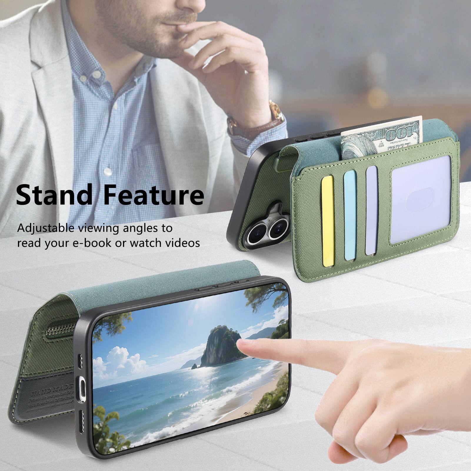 Stand Feature  
Adjustable viewing angles to read your e-book or watch videos