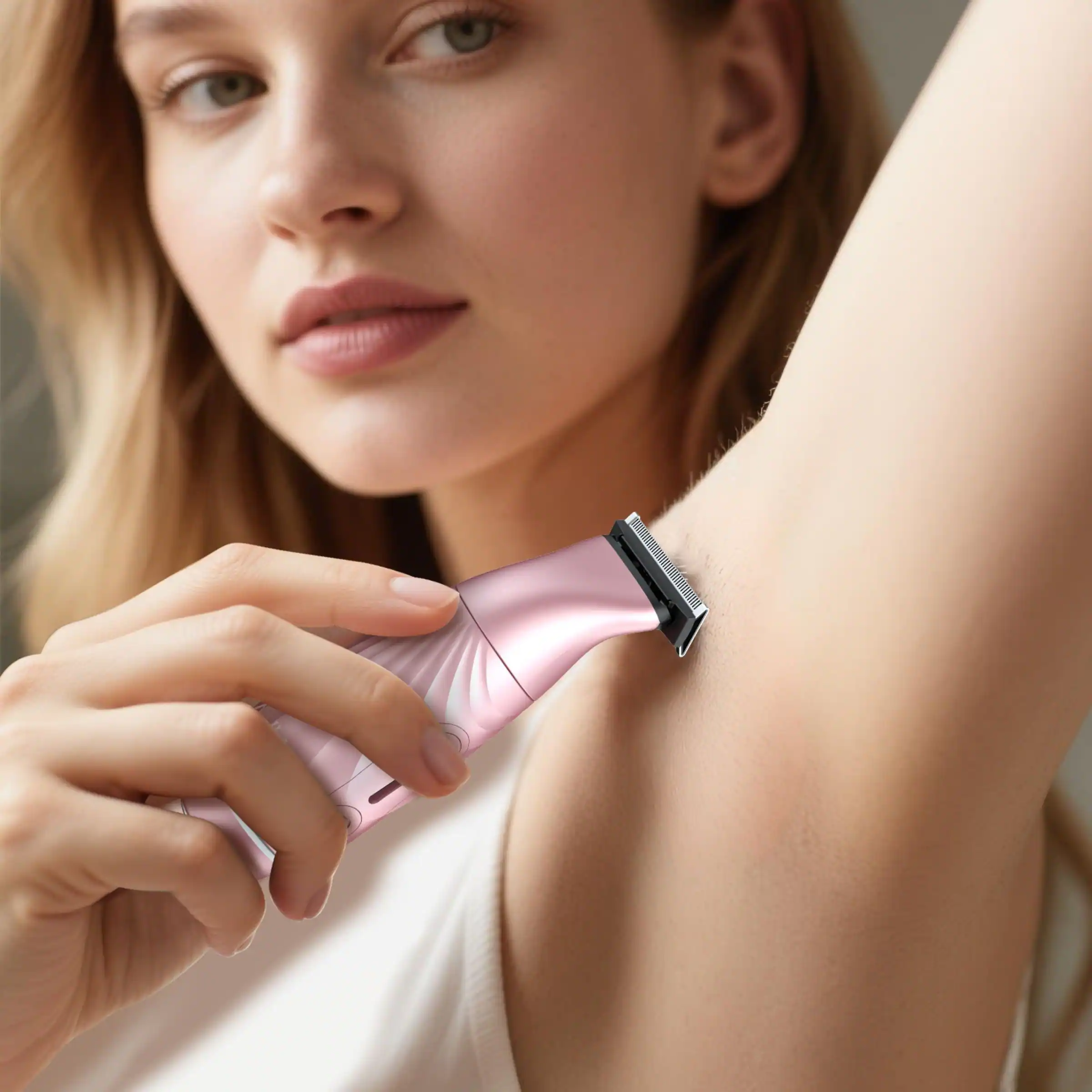 Left. Lila - LILA by AKUNBEM Pearl P1 Pro 2 in 1 Women Bikini Trimmer & Shaver - Pink.