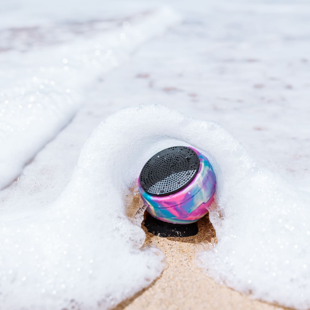 Alt View 21. Speaqua - Barnacle Vibe 2.0 Portable Waterproof Bluetooth Speaker with Built in Storage (2,000 songs) - Sea Glass.