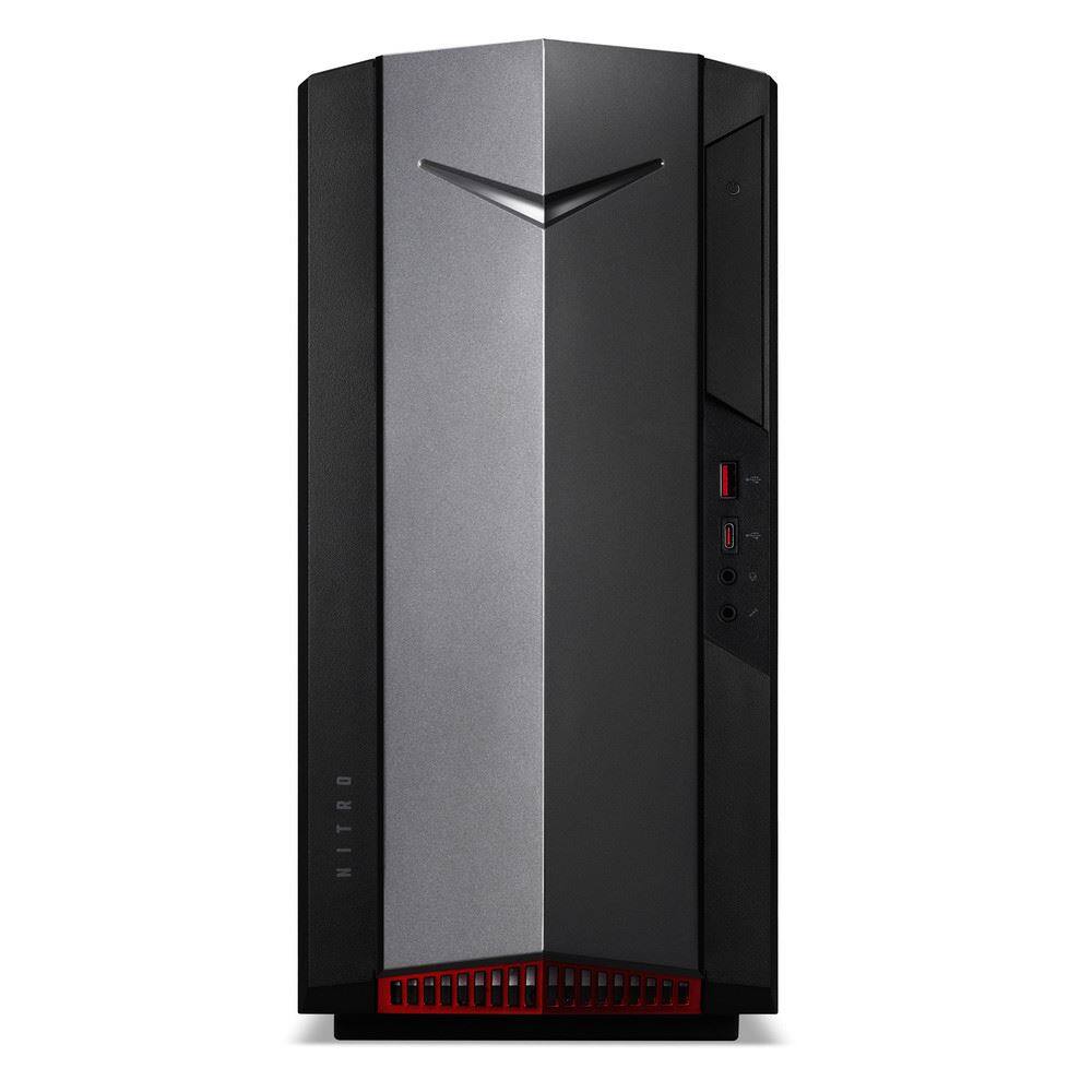 Alt View 1. Acer - Nitro 50 N50-640-UA91 Desktop 8GB RAM 512GB SSD Intel Core i5-12400F 4.4GHz NVIDIA GeForce GTX 1650 - Black.