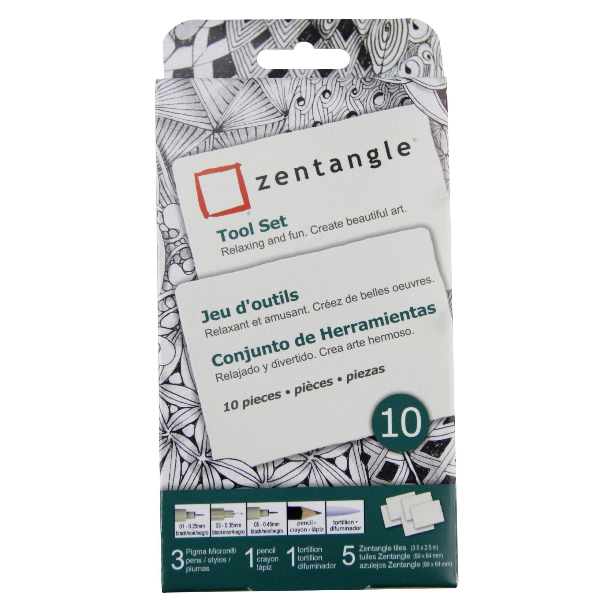 Sakura Zentangle ATC Tool Set, Black and White, 10 Piece Set - Best Buy